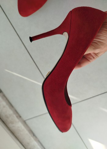 37 Beden kırmızı Renk Kırmızı Süet Stiletto Kadın Ayakkabı