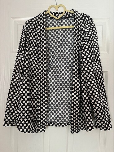 Puantiyeli Kadın Blazer Ceket