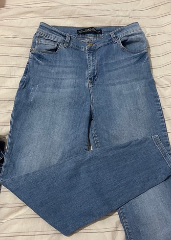 Kadın Mavi Denim Kot Pantolon - Görsel 2