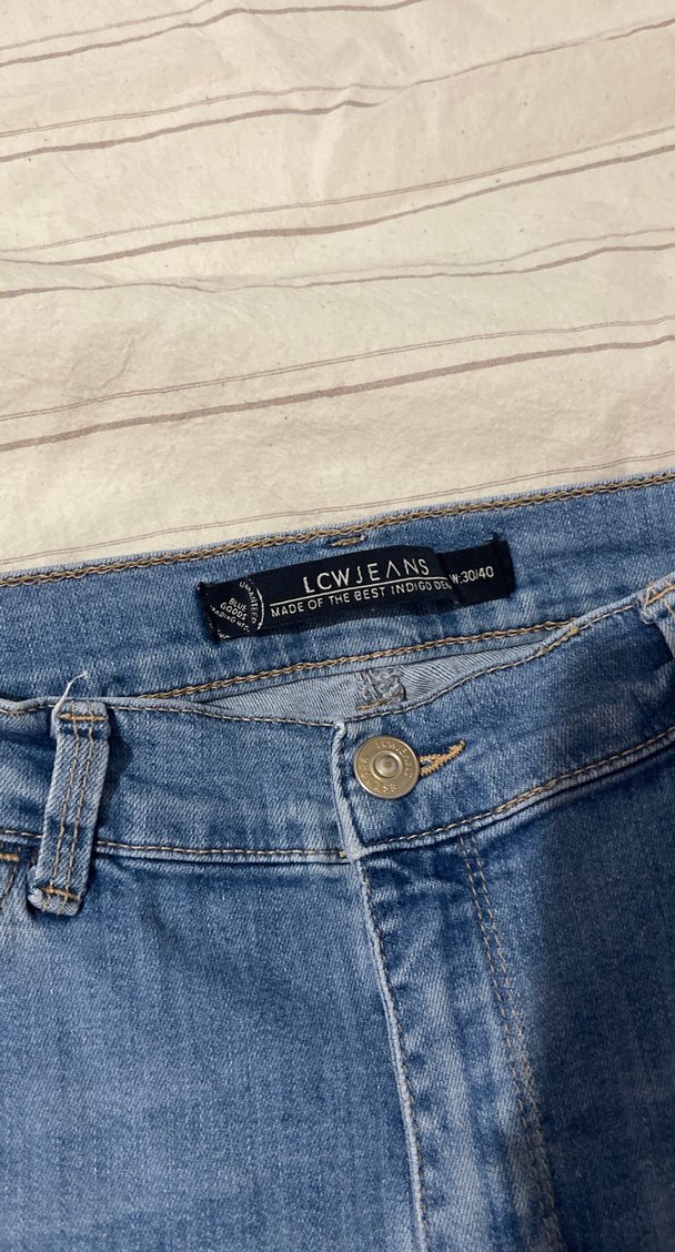 Kadın Mavi Denim Kot Pantolon - Görsel 3