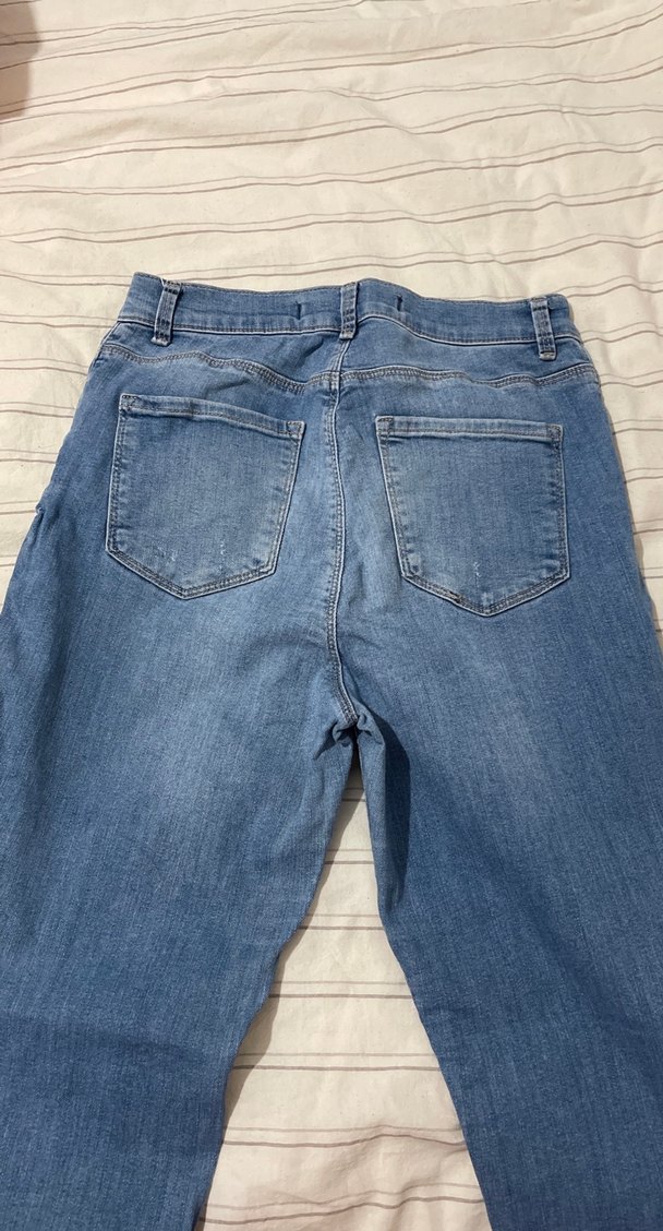 Kadın Mavi Denim Kot Pantolon - Görsel 4