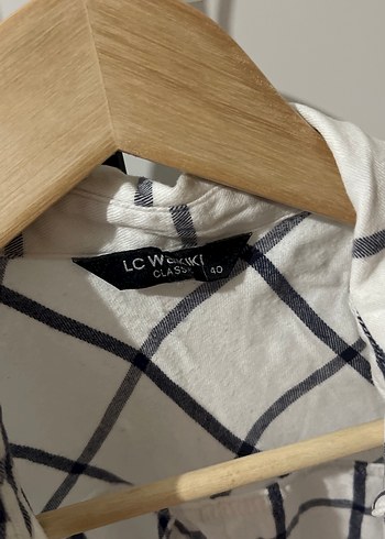 Gri Kareli Uzun Kollu Kadın Gömlek - Görsel 2