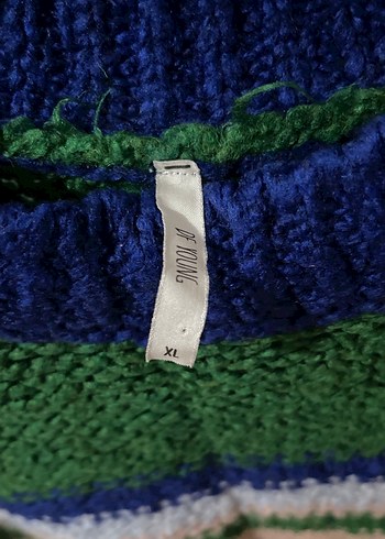 Renkli Çizgili Kadın Triko Kazak - Görsel 3