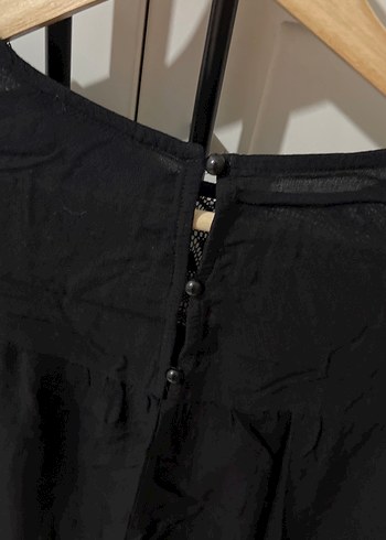 Dantel Detaylı Siyah Goth Bluz - Görsel 4