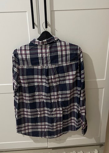 Kadın Çok Renkli Kareli Uzun Kollu Gömlek - Görsel 3