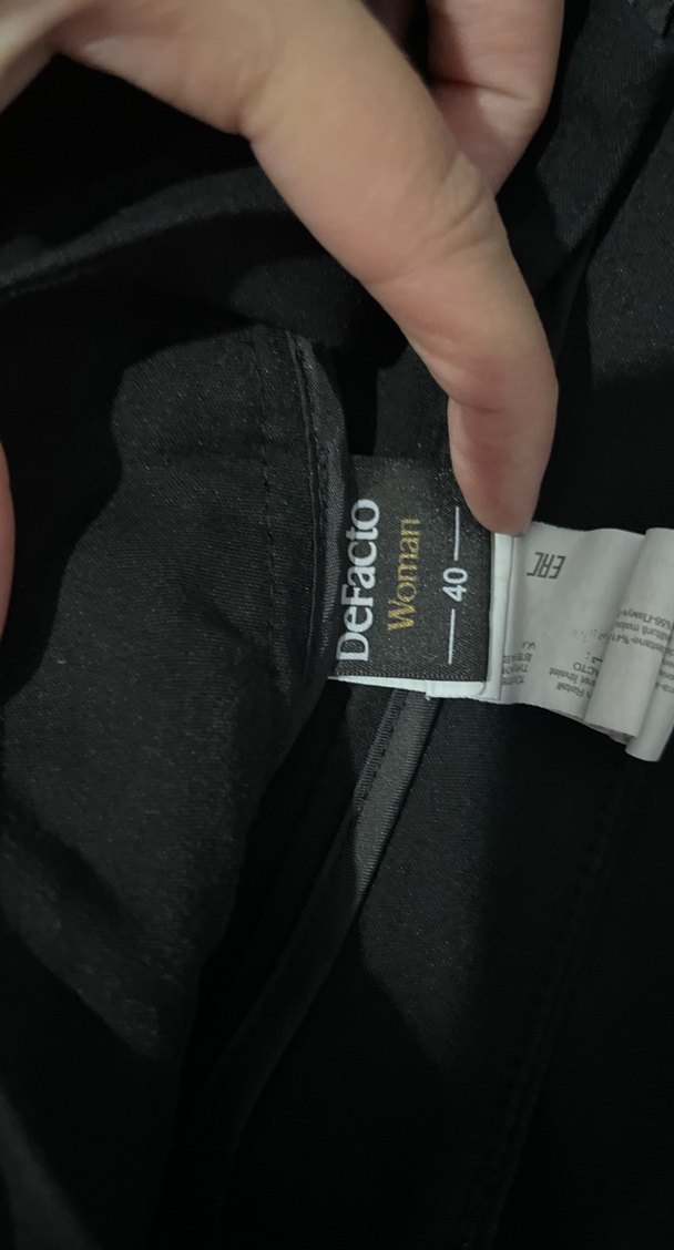 Siyah Kadın Kumaş Pantolon - Görsel 4