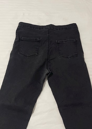 Siyah Kadın Slim Fit Midi Kot Pantolon - Görsel 3