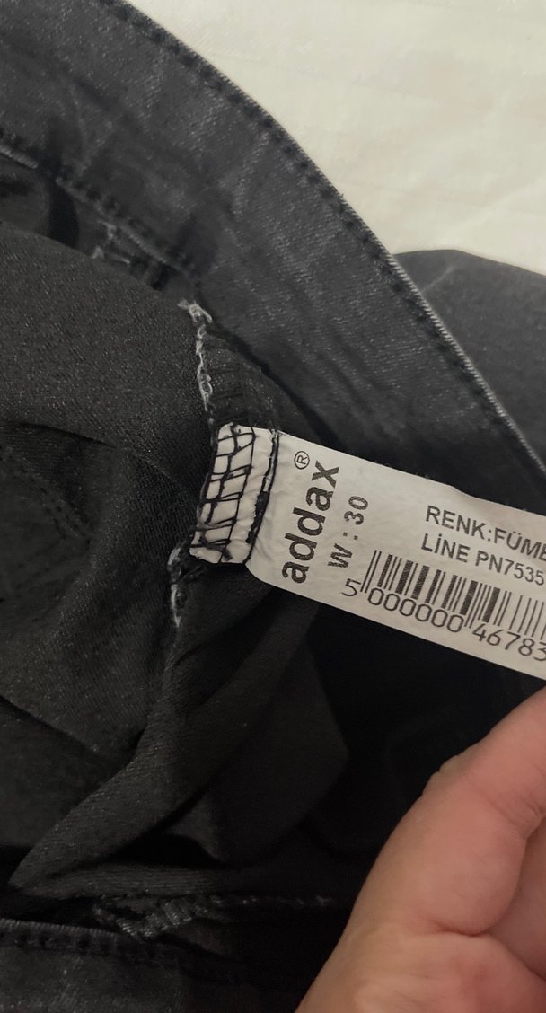 Siyah Kadın Slim Fit Midi Kot Pantolon - Görsel 2