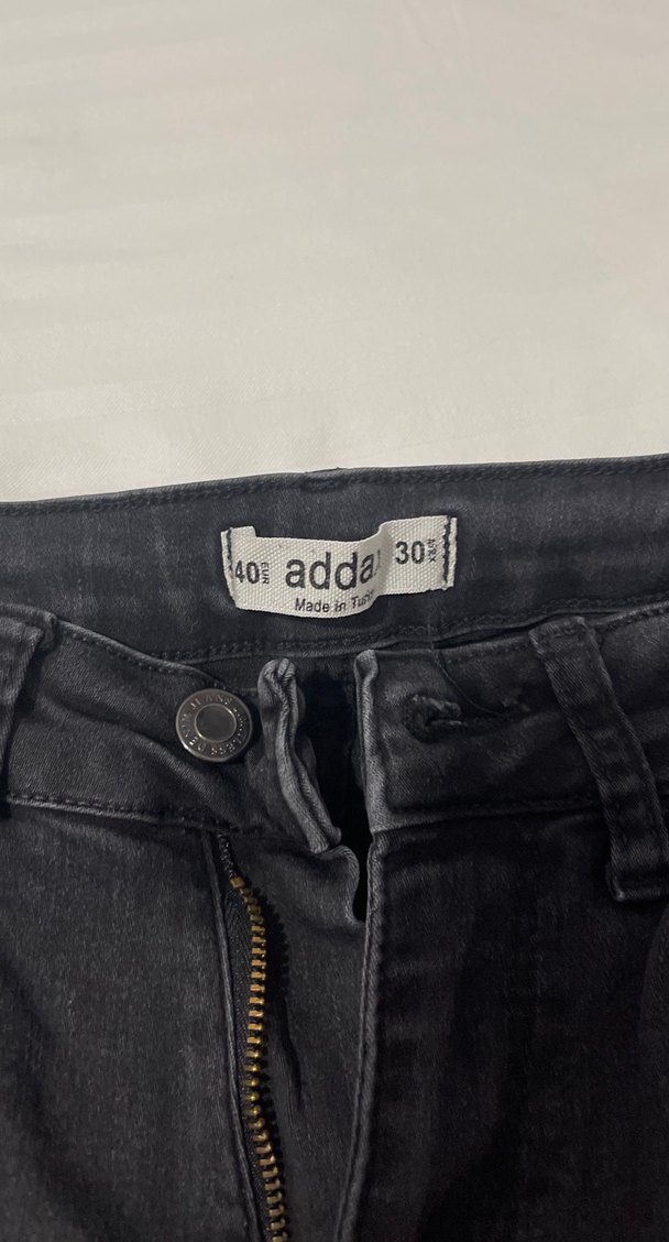 Siyah Kadın Jean Pantolon Midi Boy - Görsel 2