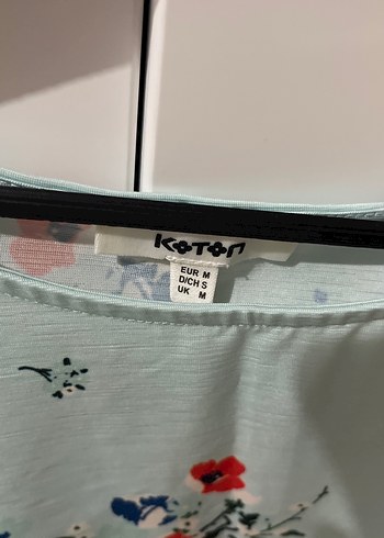 Mavi Çiçek Desenli Salaş Bluz - Görsel 2