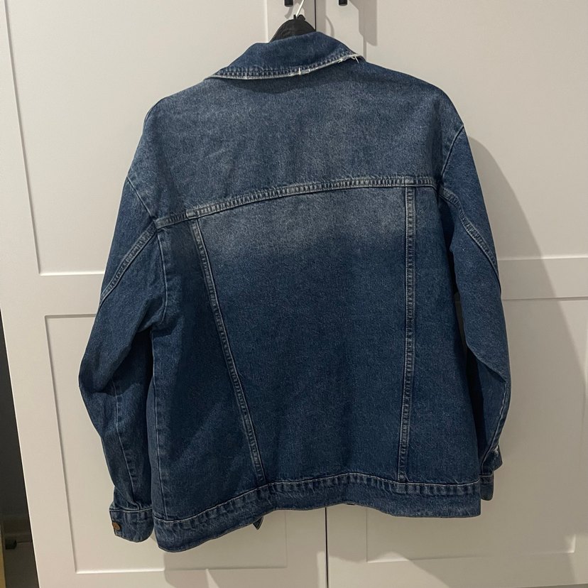 Kadın Mavi Denim Düğmeli Ceket - Görsel 4