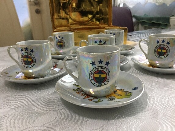 Fenerbahce görselli ve kıbrıs yazılı fincan takımı