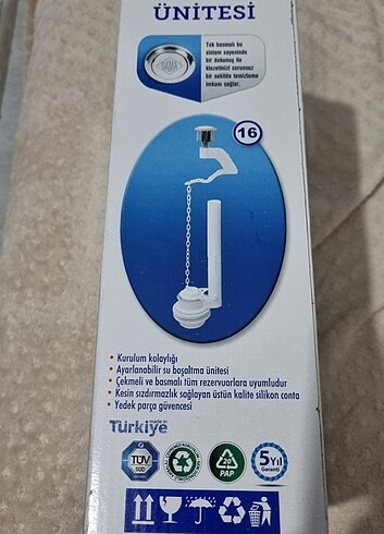 Beden kırmızı Renk Gama Pratik Tek Basmalı Rezervuar Klozet İç Takımı Model 99