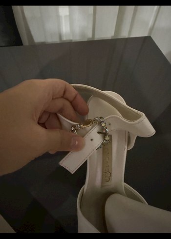 marcatelli Beyaz Platform Topuklu Kadın düğün Ayakkabı - Görsel 4