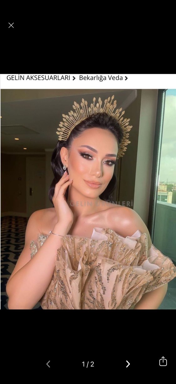 Kına tacı gold - Görsel 2