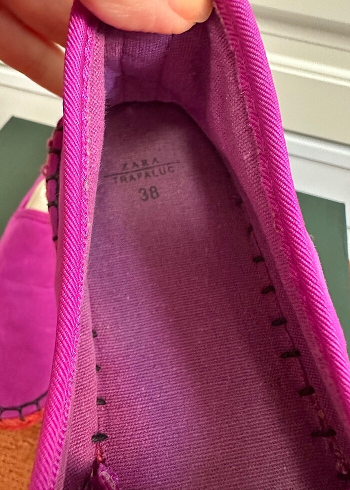 Zara fuşya bez ayakkabı - Görsel 4