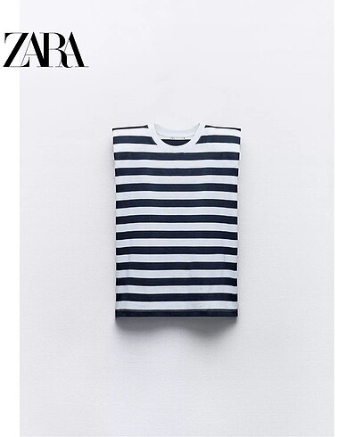 Zara Zara çizgili vatkalı tişört