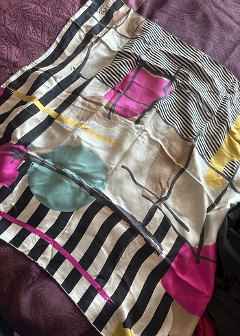 İpek Dokulu Kadın Şal ve eşarp - Görsel 8