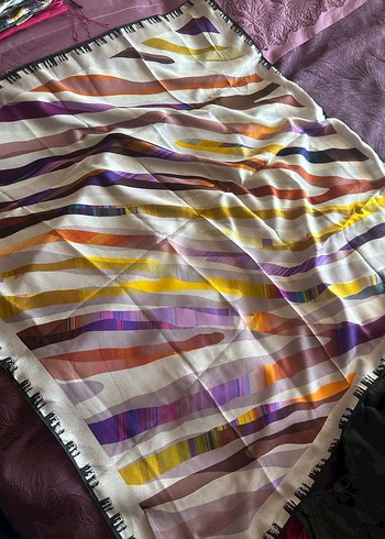 İpek Dokulu Kadın Şal ve eşarp - Görsel 10