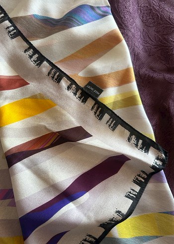 İpek Dokulu Kadın Şal ve eşarp - Görsel 12