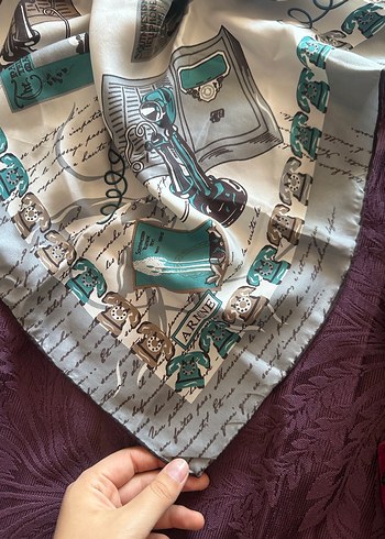 İpek Dokulu Kadın Şal ve eşarp - Görsel 7