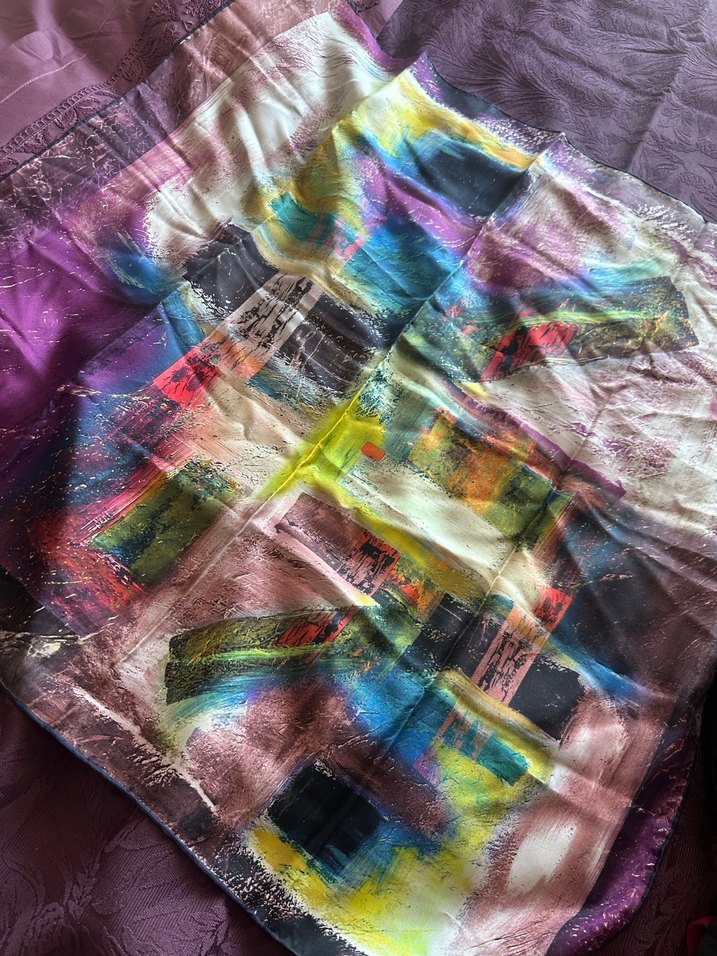 İpek Dokulu Kadın Şal ve eşarp - Görsel 4