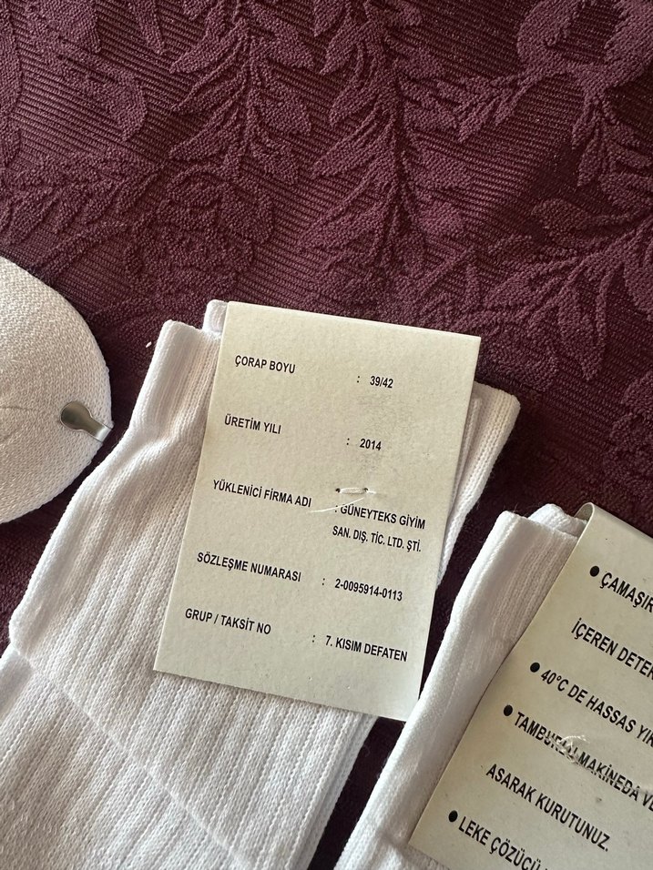 Beyaz Erkek uzun çorap - Görsel 2