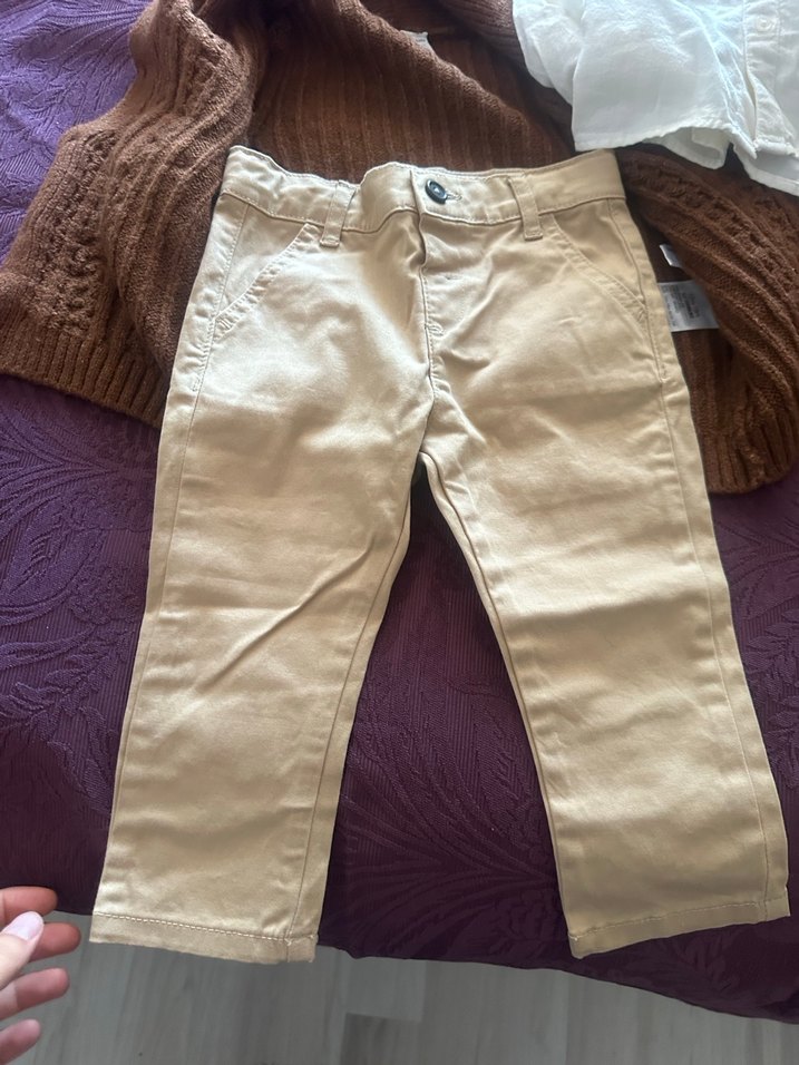 Erkek Çocuk Kahverengi Örgü Hırka 3 lü takım - Görsel 2