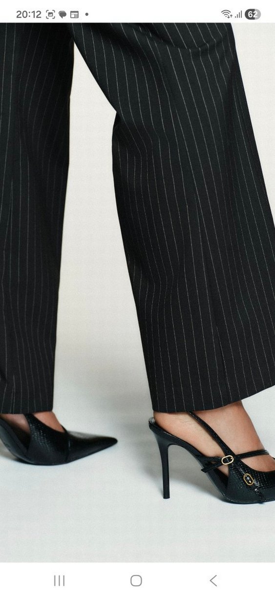 zara Siyah Deri Yılan Desenli Tokalı Stiletto - Görsel 4