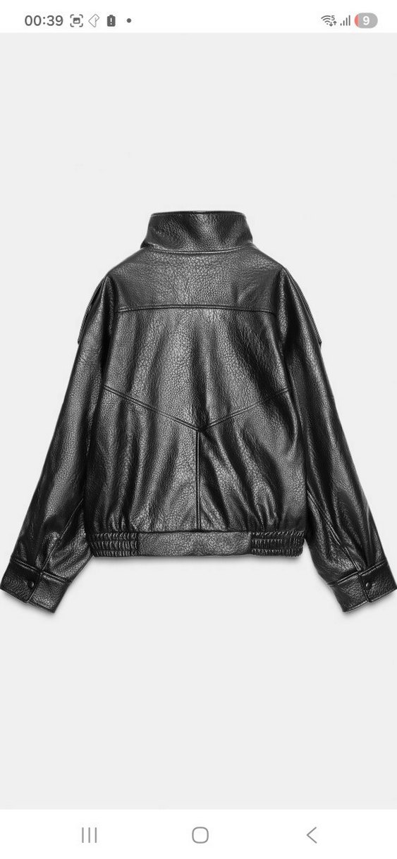 zara Siyah Biker Deri Ceket - Görsel 2