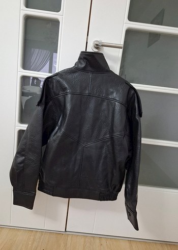 Siyah Kemerli Midi Deri Kadın Ceket - Görsel 4