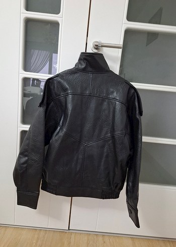 Siyah Kemerli Midi Deri Kadın Ceket - Görsel 3