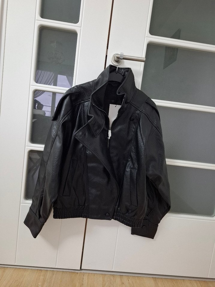 Siyah Kemerli Midi Deri Kadın Ceket - Görsel 2