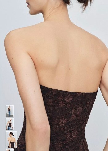 Bordo Dantelli Straplez Gotik Büstiyer - Görsel 4