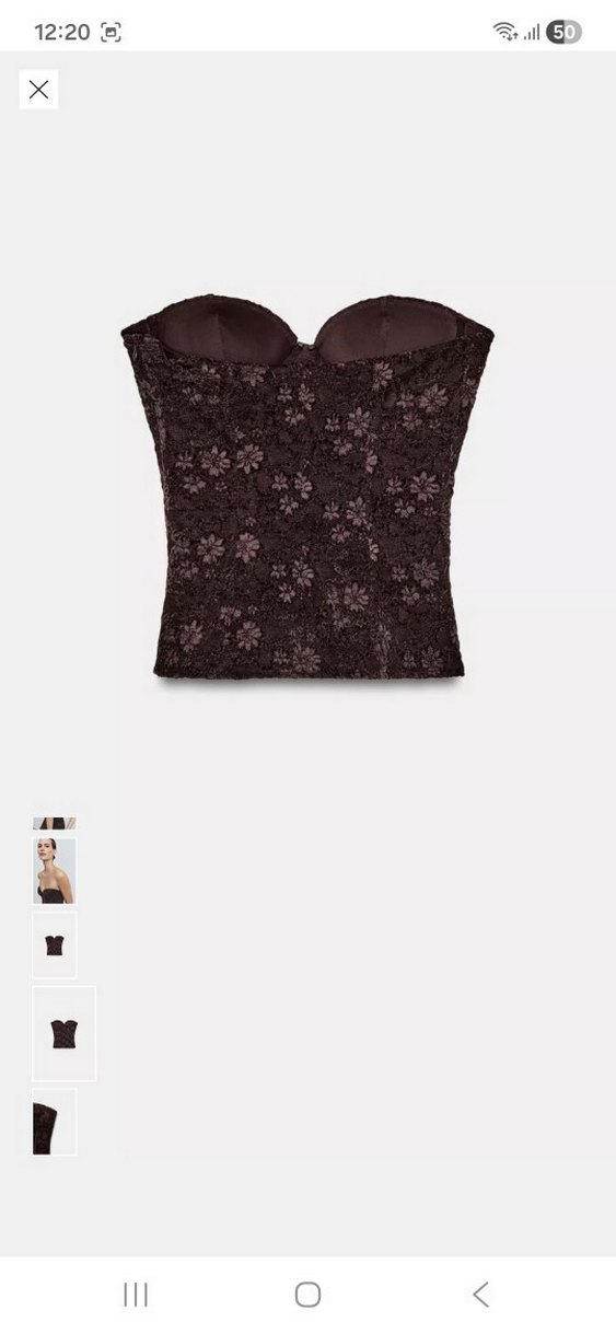 Bordo Dantelli Straplez Gotik Büstiyer - Görsel 2