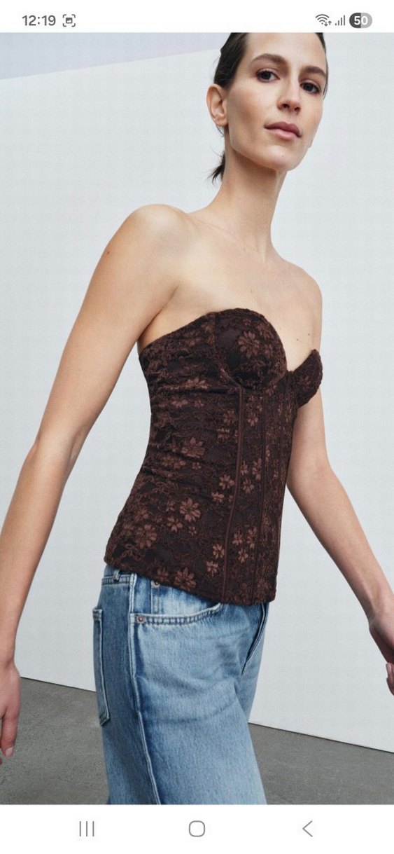 Bordo Dantelli Straplez Gotik Büstiyer - Görsel 5