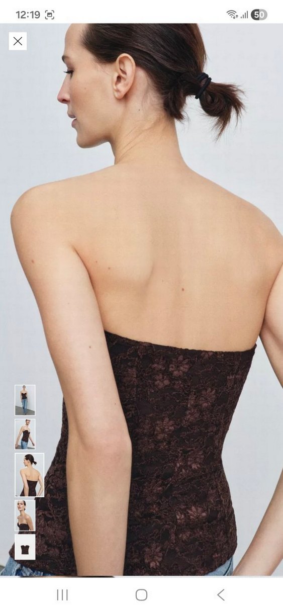 Bordo Dantelli Straplez Gotik Büstiyer - Görsel 3