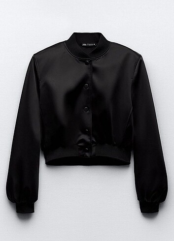 Zara siyah saten ceket