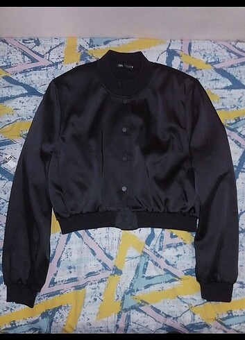 Zara Zara siyah saten ceket