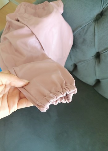 8 Yaş Beden pembe Renk Kız Çocuk Bej Rahat Kesim Pantolon