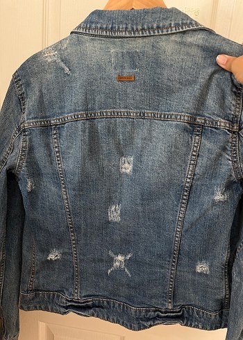 s Beden Mavi Kadın Denim Ceket, Düğmeli