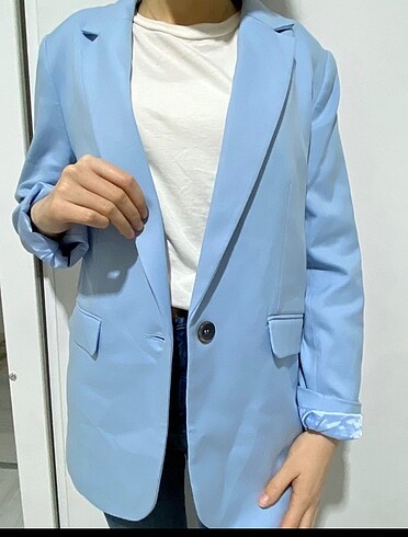 Mavi blazer ceket