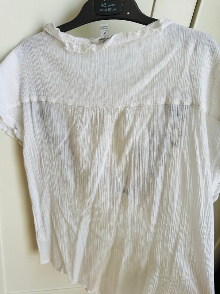 Nakışlı V Yakalı Bluz - Görsel 5