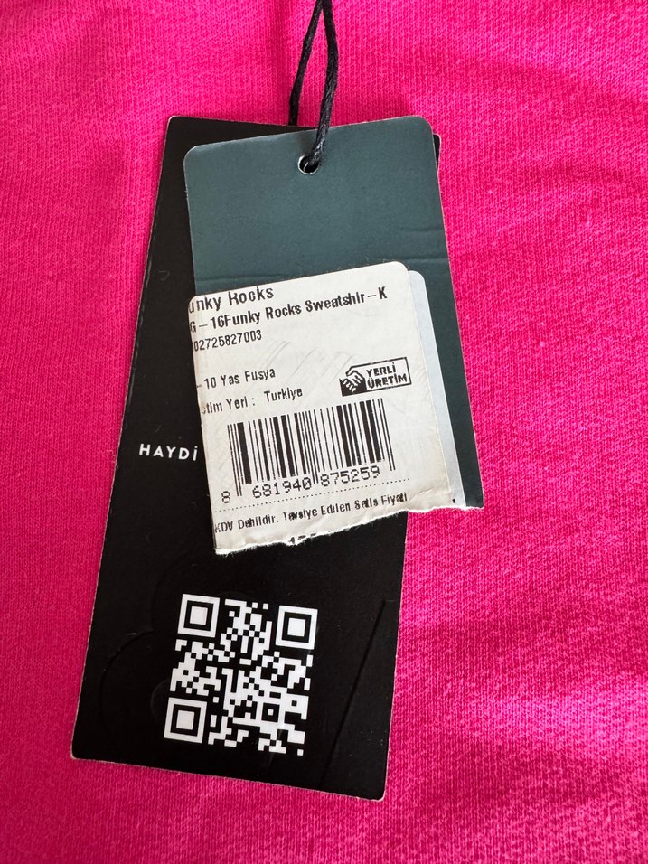 Neon Pembe Sweatshirt Uzun Kollu - Görsel 3