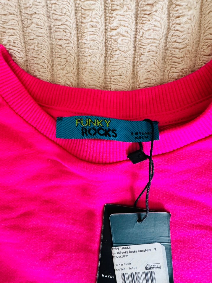 Neon Pembe Sweatshirt Uzun Kollu - Görsel 2