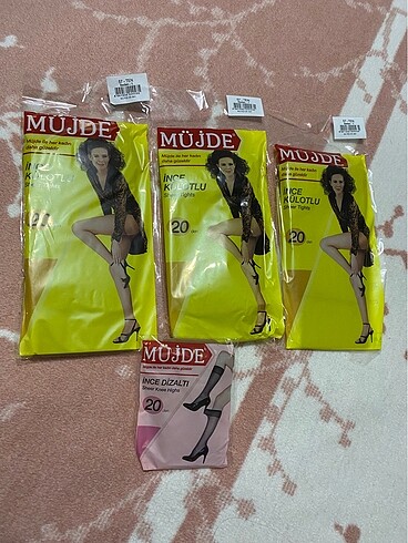 Müjde ince külotlu çorap ve ince dizaltı çorap - Görsel 2