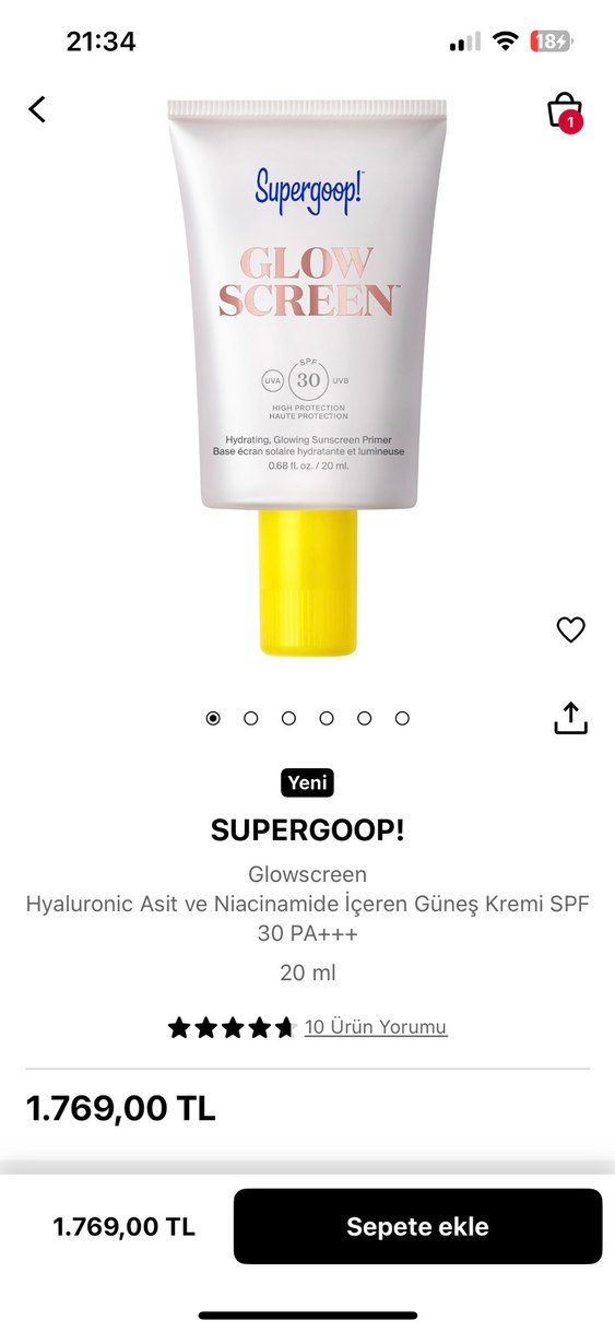 Supergoop! Glow Screen SPF 30 Güneş Kremi - Görsel 5
