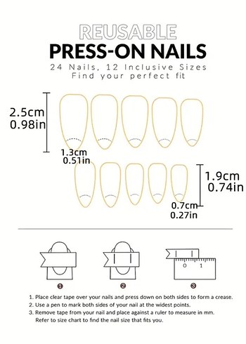 Parlak Kahverengi Leopar Desenli Takma Tırnak - Görsel 4