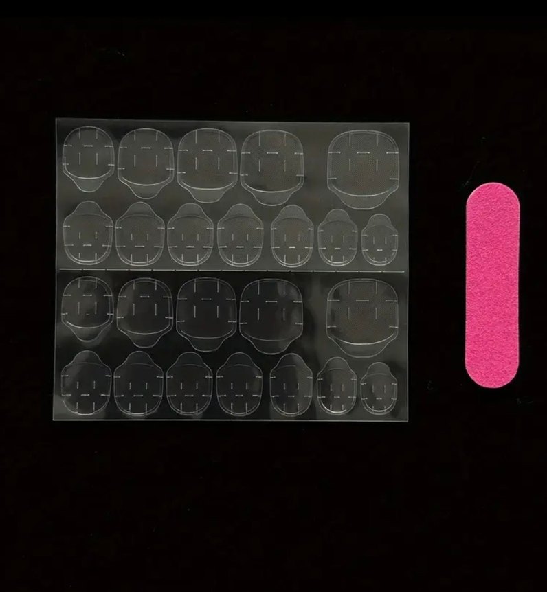 Parlak Kahverengi Leopar Desenli Takma Tırnak - Görsel 5