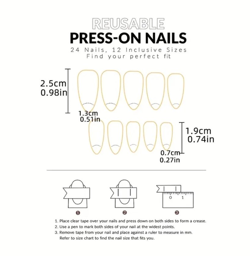 Parlak Kahverengi Leopar Desenli Takma Tırnak - Görsel 4